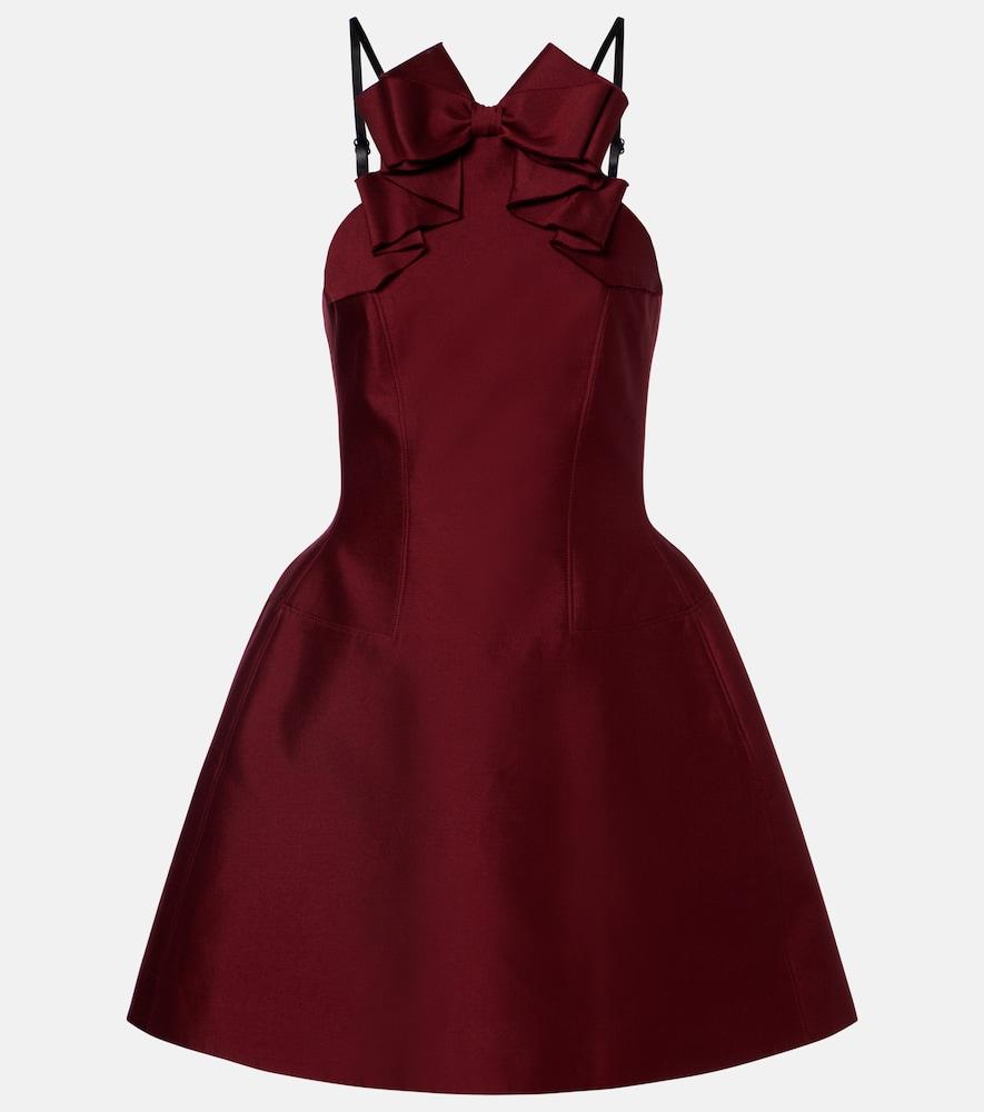 shushu/tong bow-detail minidress
