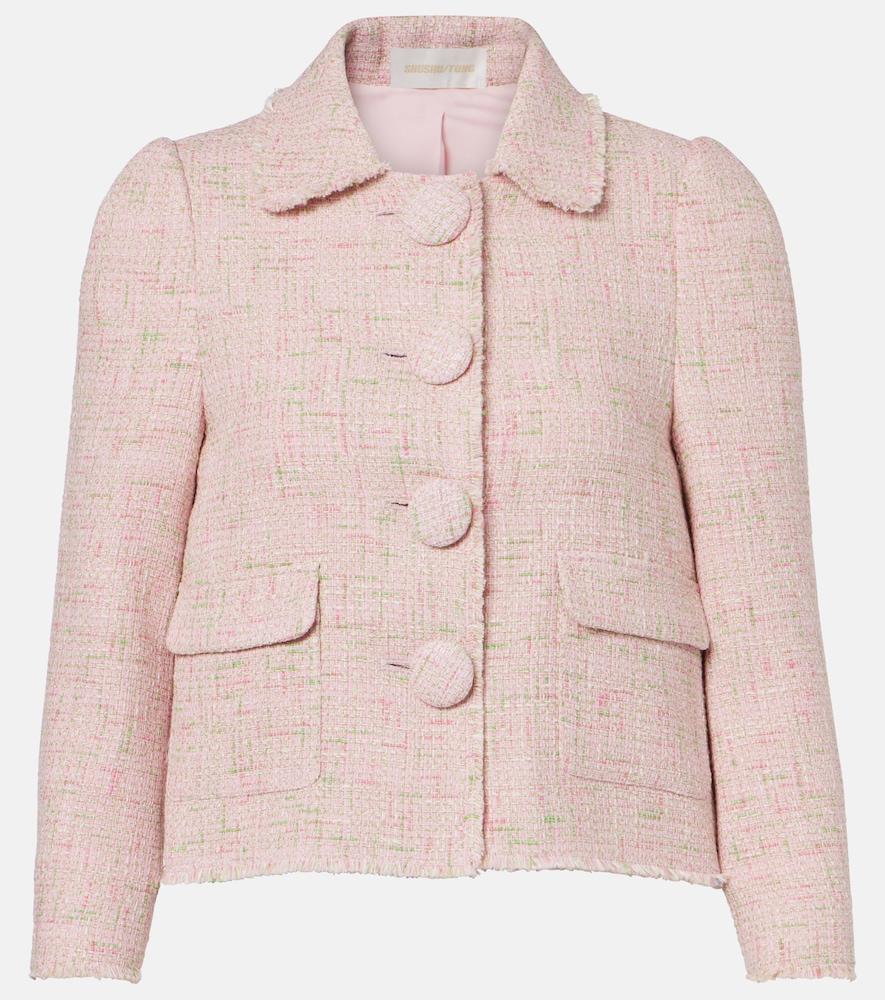shushu/tong cotton-blend tweed jacket