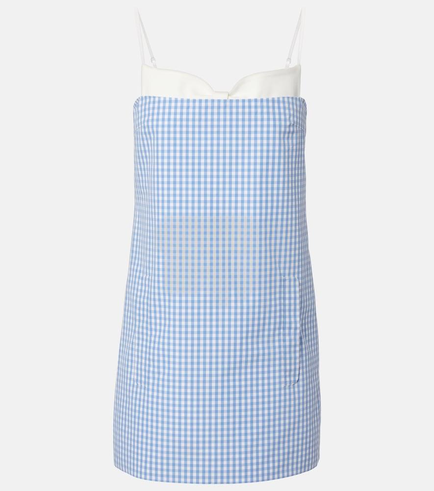 shushu/tong gingham cotton minidress