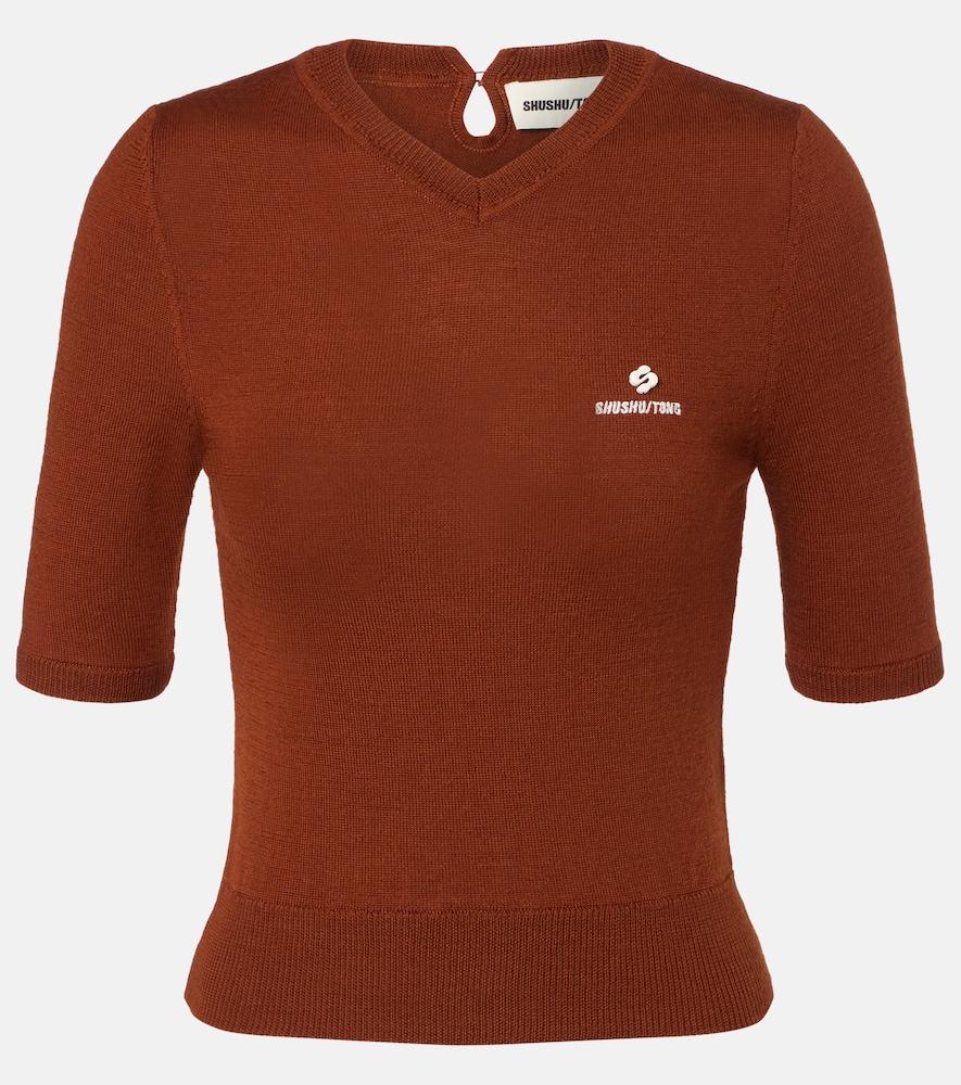 shushu/tong knitted wool top