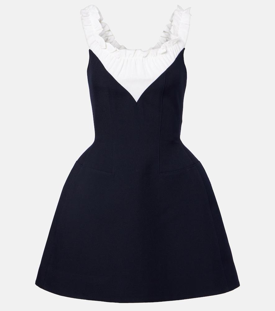 shushu/tong ruffled wool and silk minidress