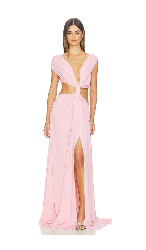 sid neigum braid dress in pink. - size l (also in xs, s, m)