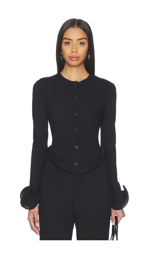 sid neigum wave hem jacket in black. - size l (also in xs, s, m)