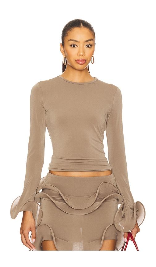 sid neigum wave top in grey. - size l (also in xs, s, m, xl)