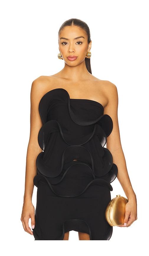 sid neigum wave tube top in black. - size l (also in xs, s)