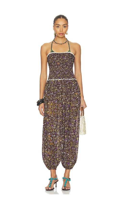 siedres anais jumpsuit in chocolate. - size l (also in xxs, xs, s, m)