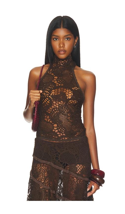siedres indy top in chocolate. - size l (also in m, s, xs)