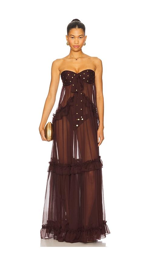 siedres josiane dress in brown. - size 38 (also in 40)