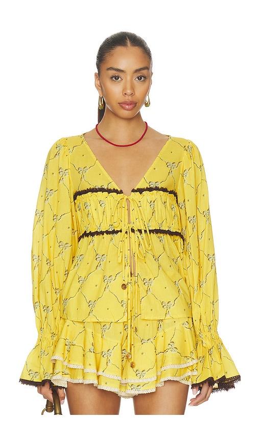 siedres riby top in yellow. - size l (also in m, s, xs)
