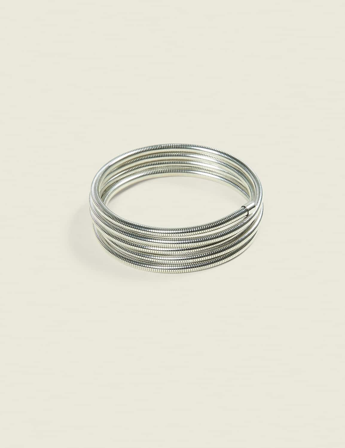 silver wrap bracelet