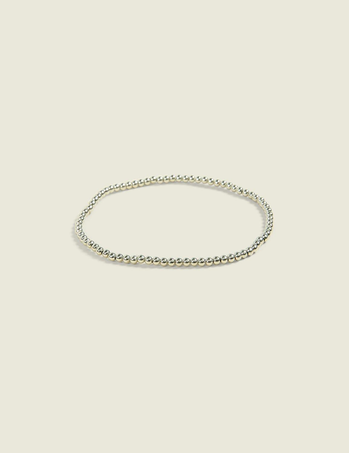 silvertone metal stretch bracelet