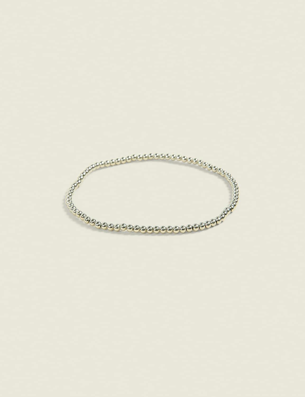 silvertone metal stretch bracelet