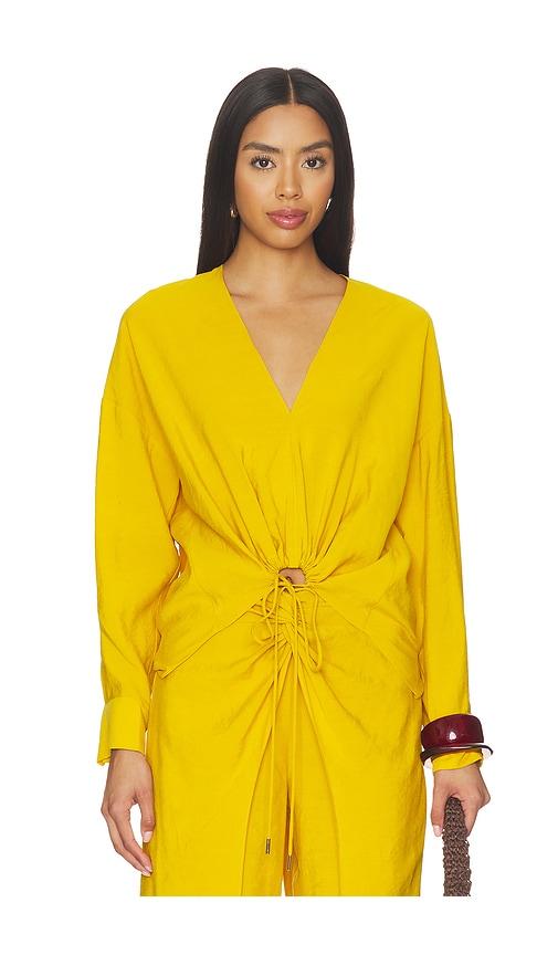 silvia tcherassi merida blouse in yellow. - size s (also in xs)