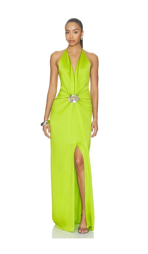 silvia tcherassi rowan dress in green. - size s (also in xs)