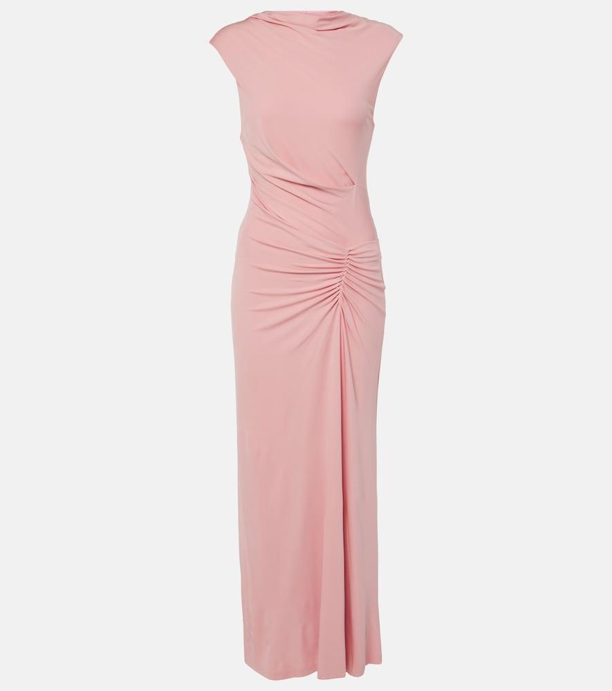 simkhai acacia ruched jersey maxi dress