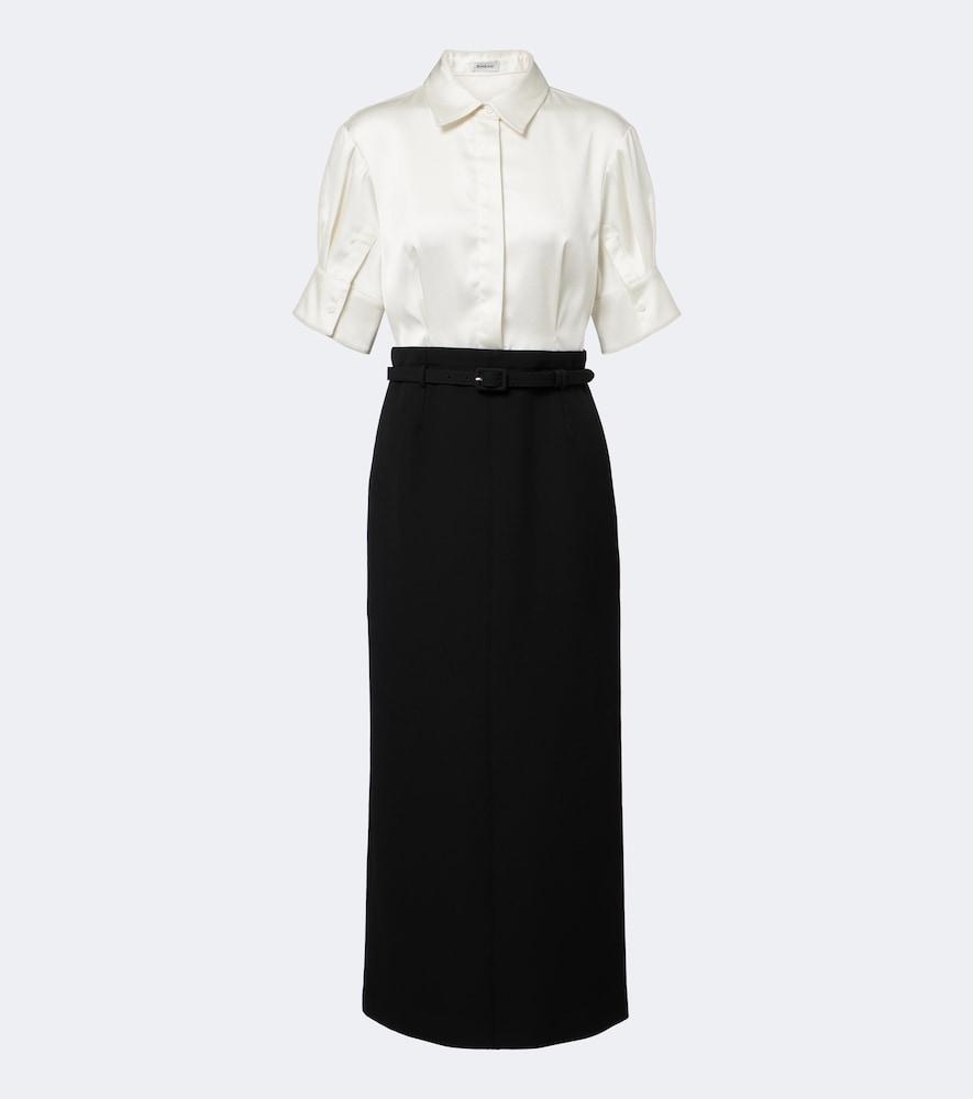 simkhai alvera twill midi dress