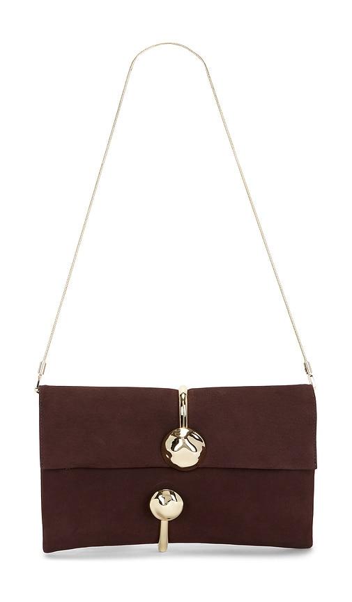 simkhai amaya clutch in brown.