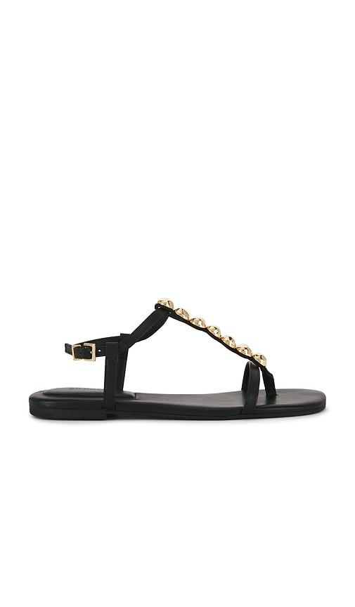 simkhai amaya leather thong flat sandal in black. - size 36 (also in 37, 38)
