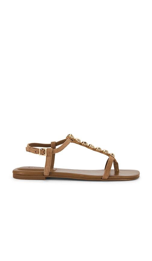 simkhai amaya suede thong flat sandal in tan. - size 39 (also in 40)