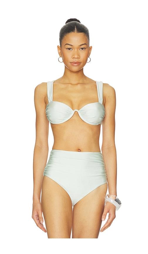 simkhai anniston bikini top in mint. - size l (also in s, xs)