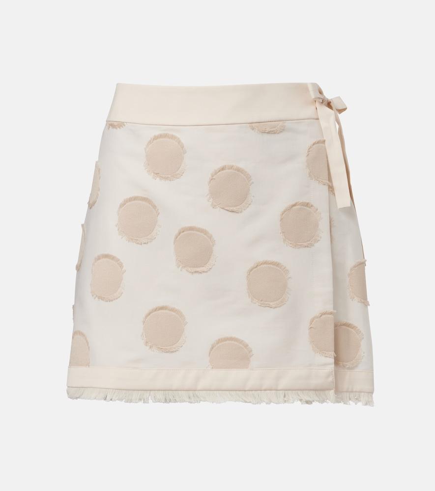 simkhai bethany polka-dot wrap skirt