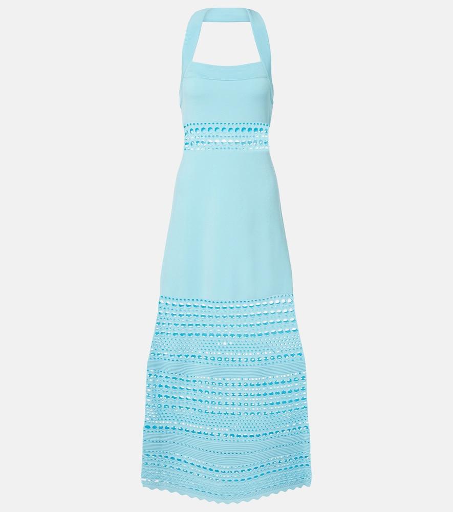 simkhai blayne open-knit midi dress