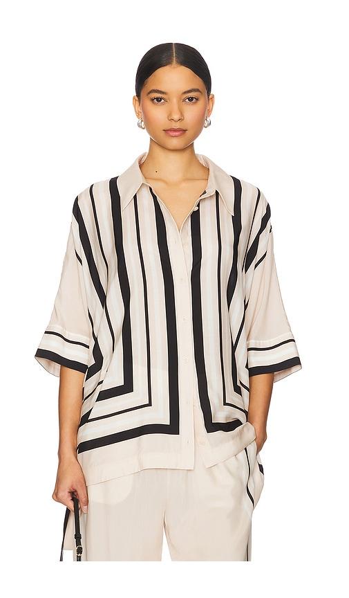 simkhai bowman oversized button down shirt in neutral. - size s (also in xs)
