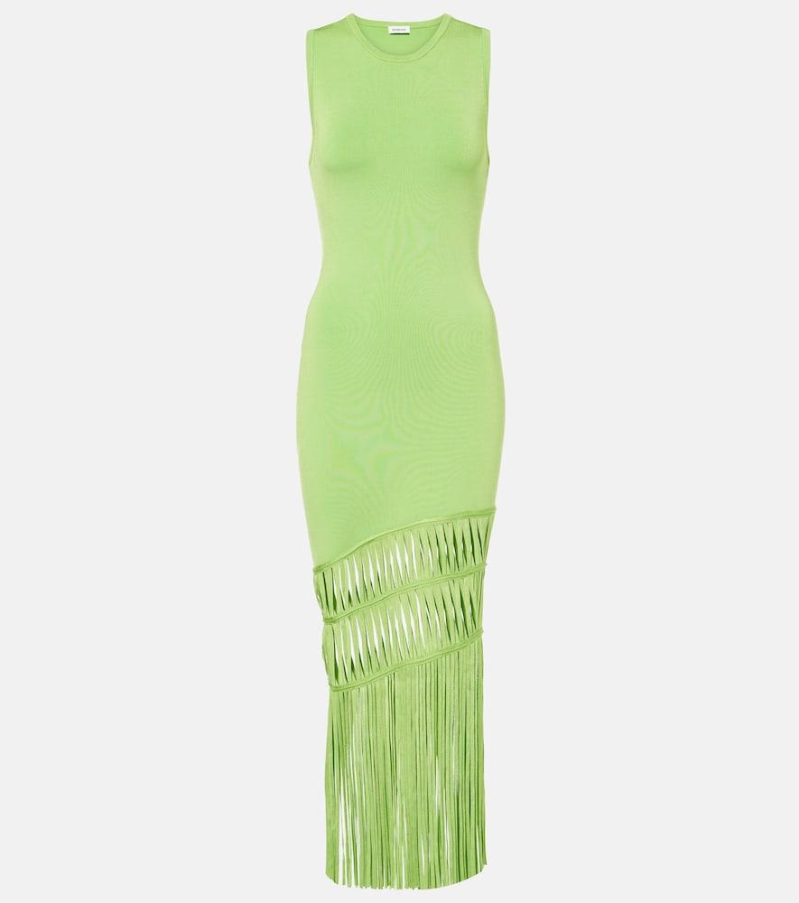 simkhai brookes fringed maxi dress