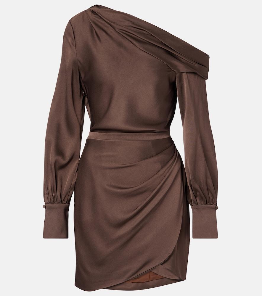 simkhai cameron draped one-shoulder minidress