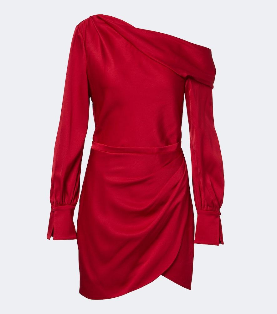 simkhai cameron draped satin minidress