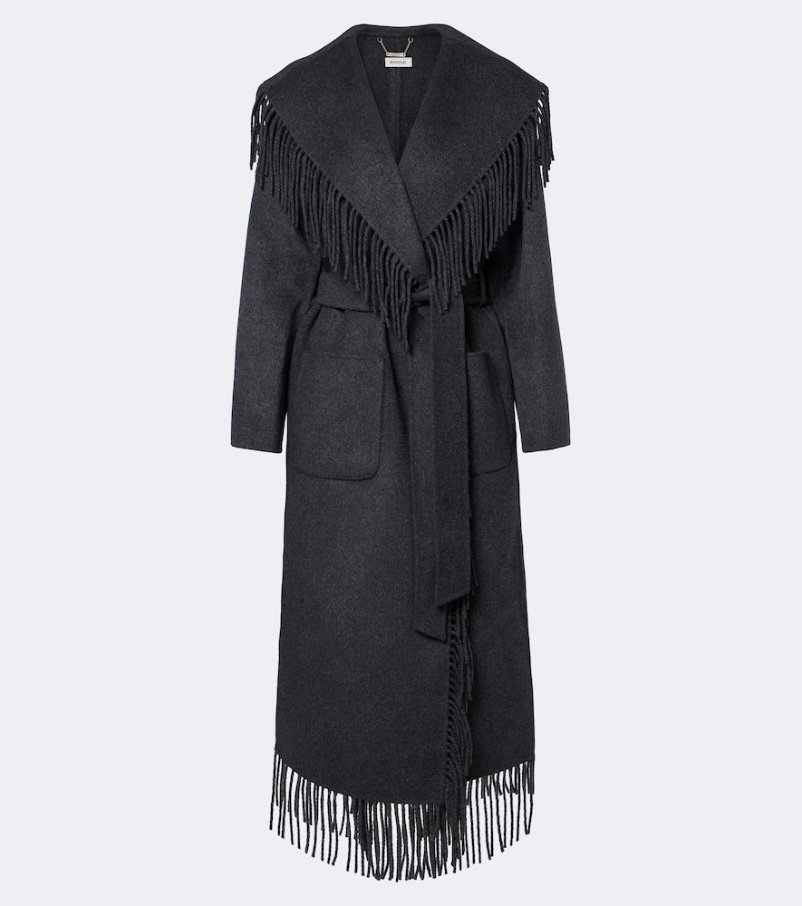 simkhai carrie fringed wrap coat