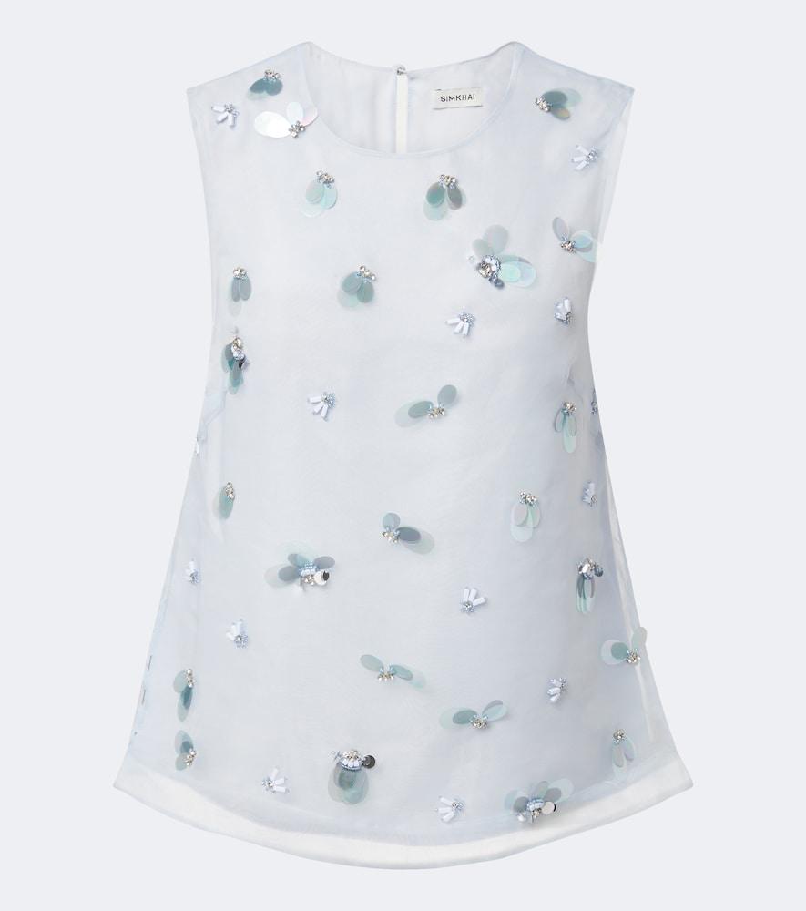 simkhai celia embellished top