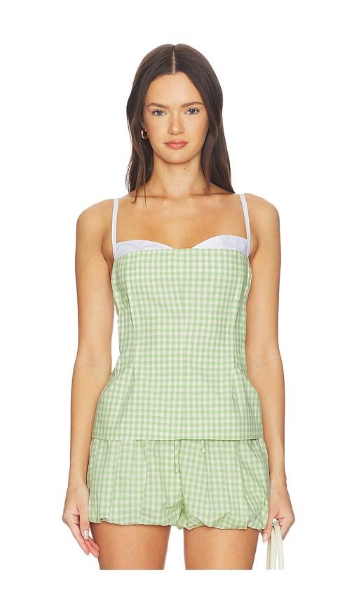 simkhai charlee bustier top in green. - size l (also in m, s)