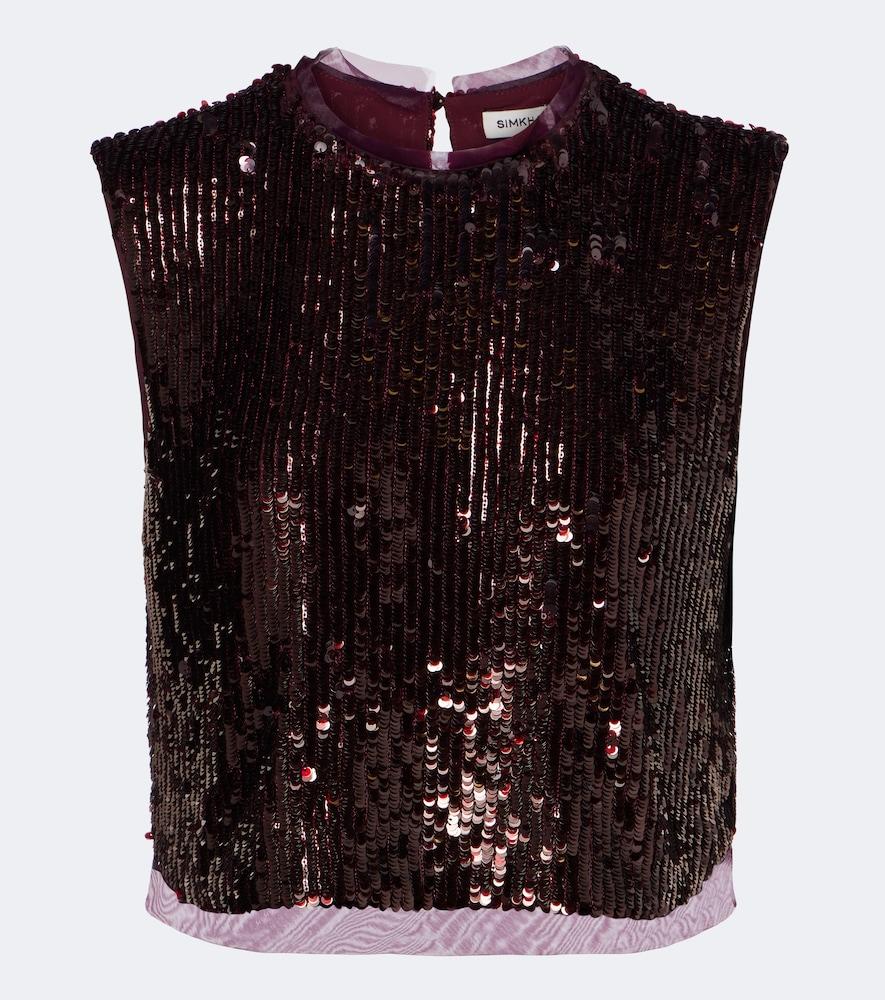 simkhai cydia sequined top