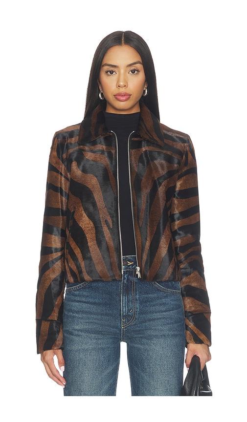 simkhai daria jacket in brown. - size l (also in s)