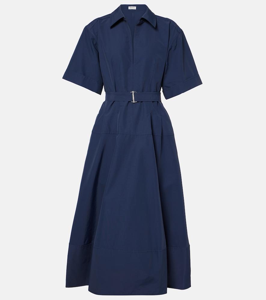 simkhai deanna belted faille midi dress