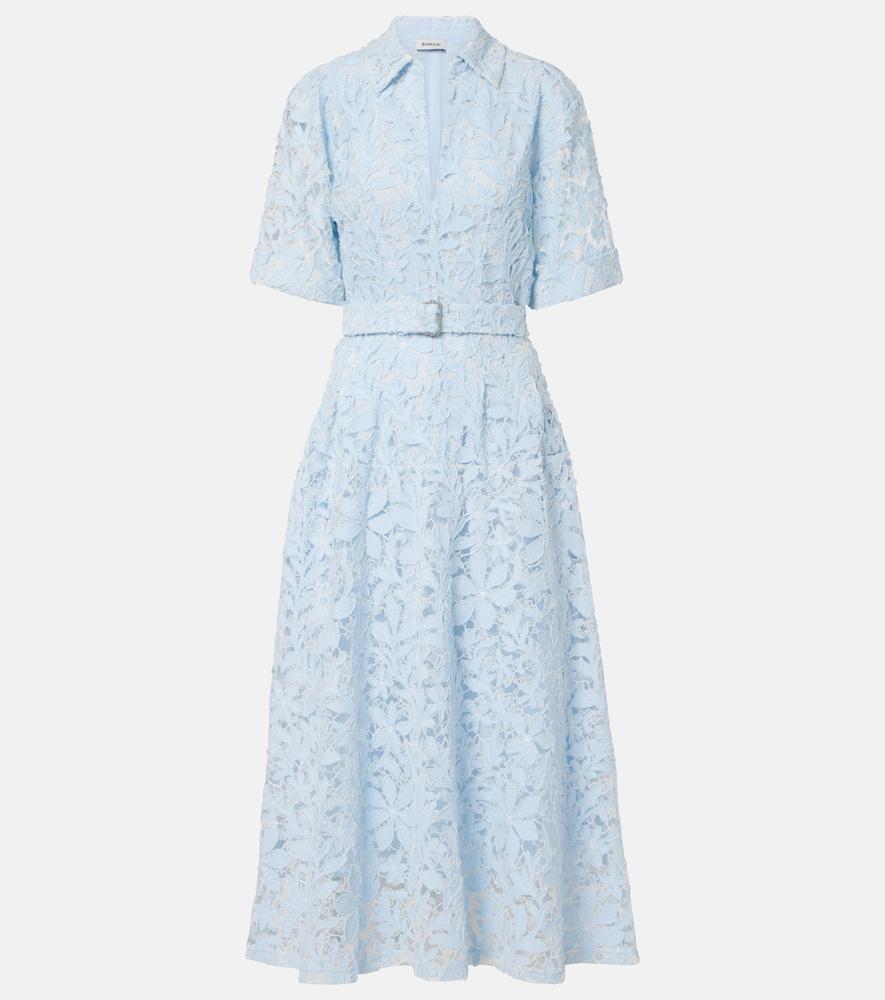 simkhai deanna lace guipure cotton midi dress