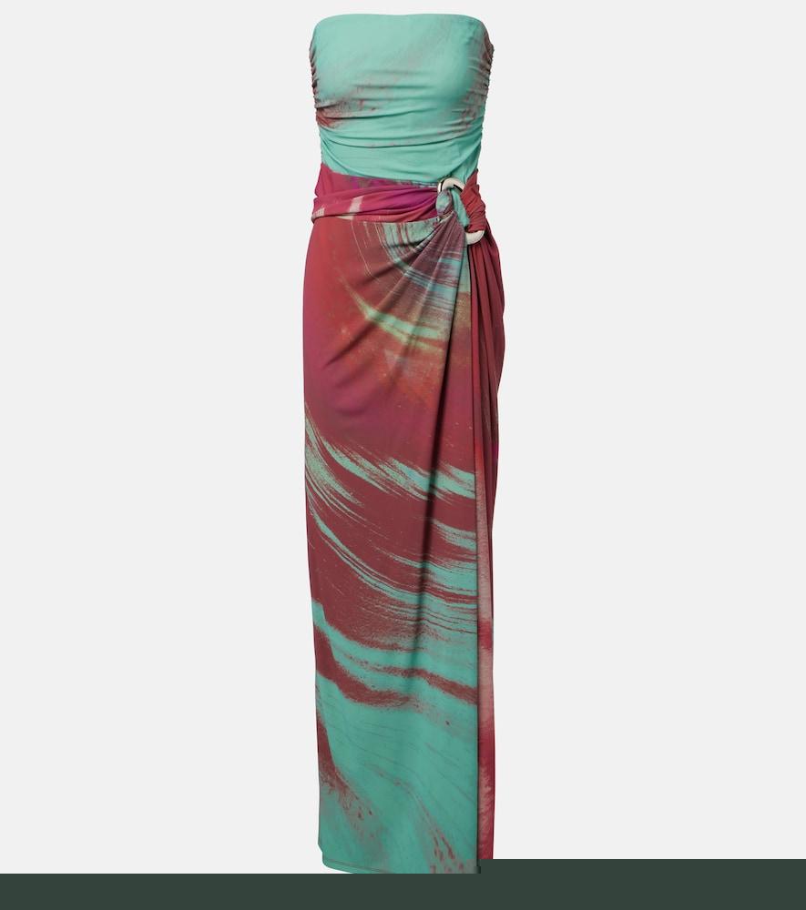 simkhai emma printed jersey maxi dress
