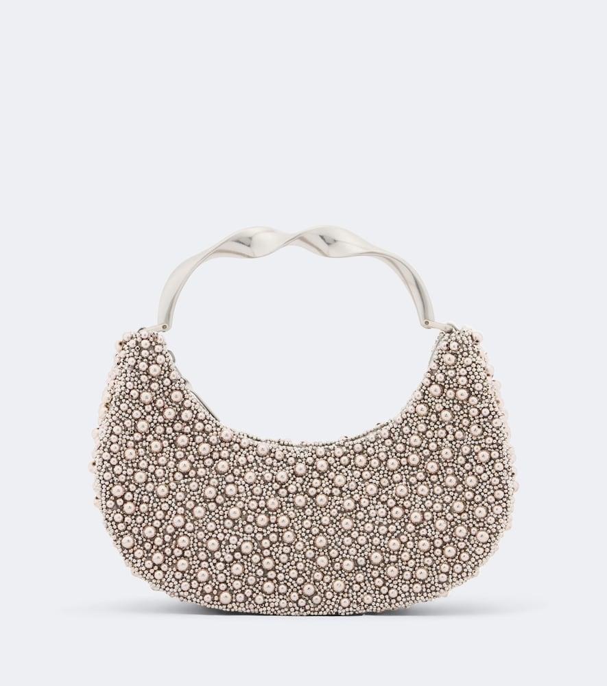simkhai evelyn beaded top-handle bag