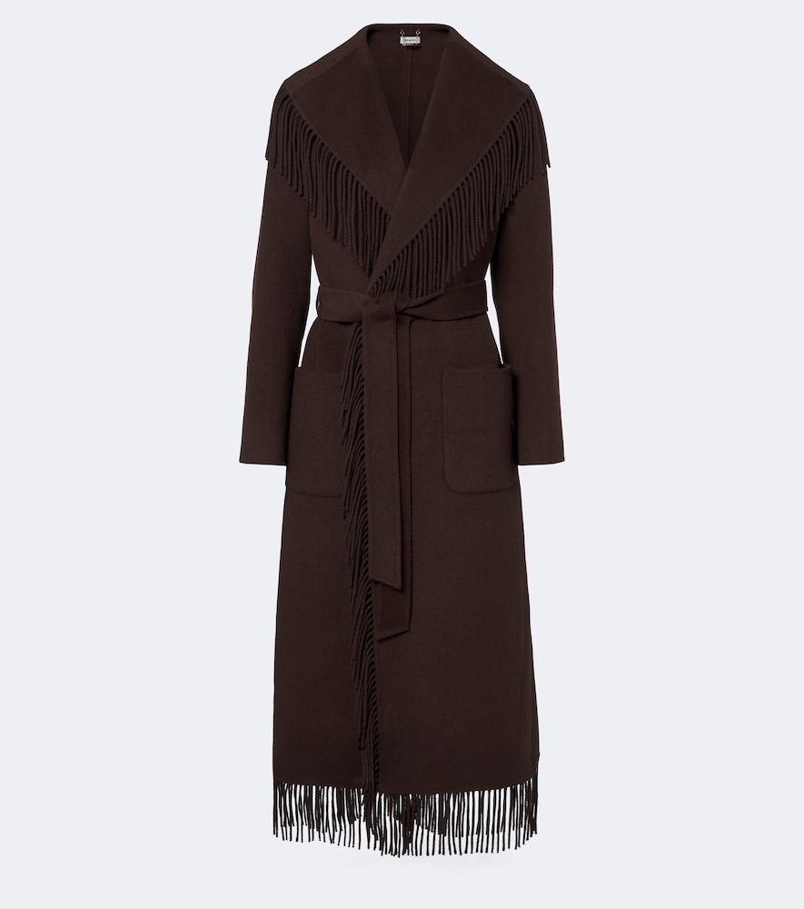 simkhai fringed wool-blend coat