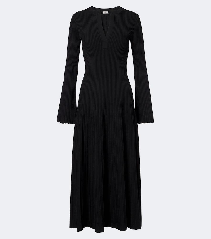 simkhai genna ribbed-knit midi dress