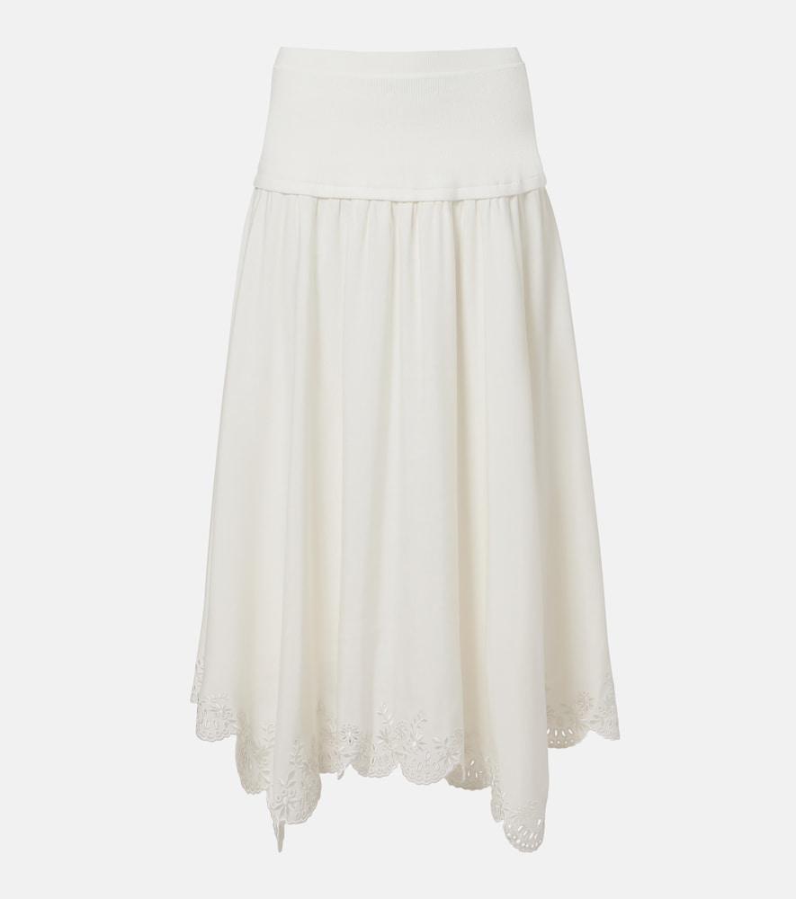simkhai haven linen-blend midi skirt
