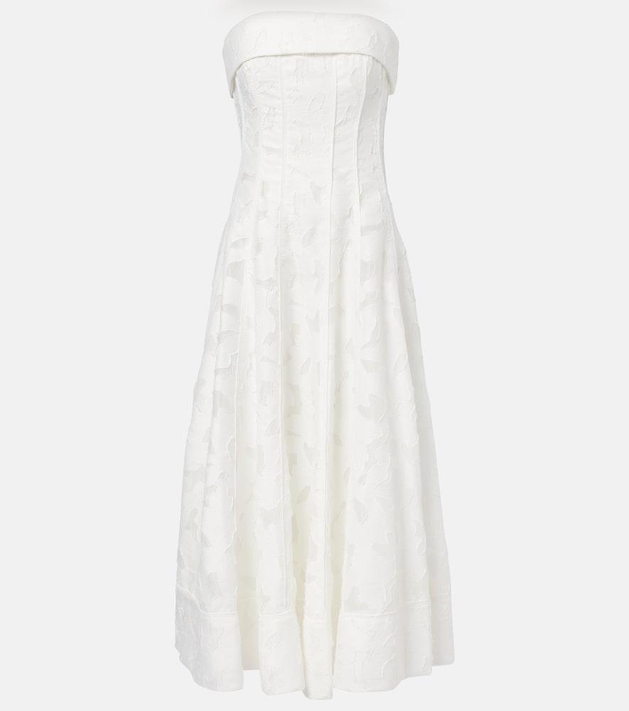simkhai imogen jacquard bustier dress