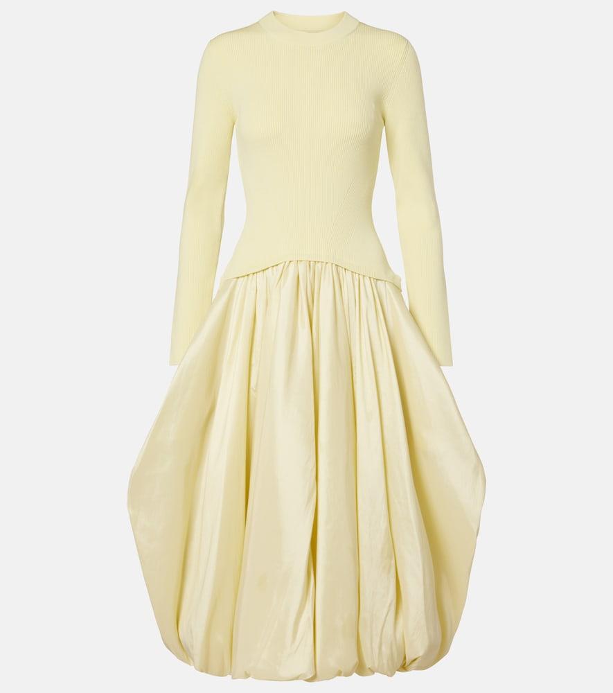 simkhai izzy taffeta midi dress