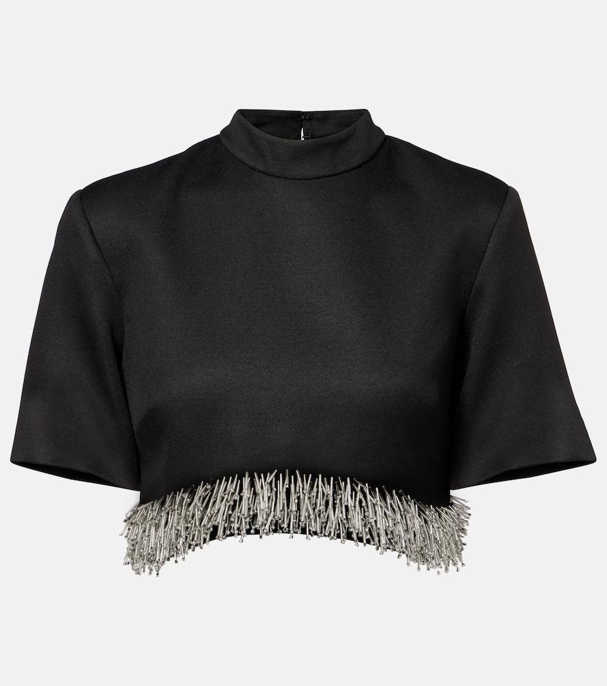 simkhai jalen embellished cropped top