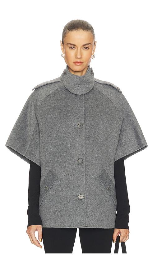 simkhai jones cape jacket in grey. - size l (also in s)