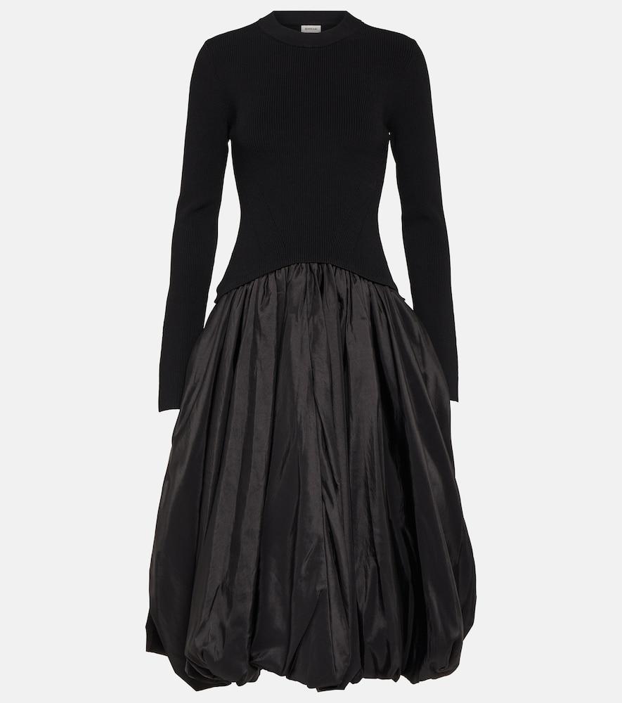 simkhai kenlie taffeta-trimmed midi dress