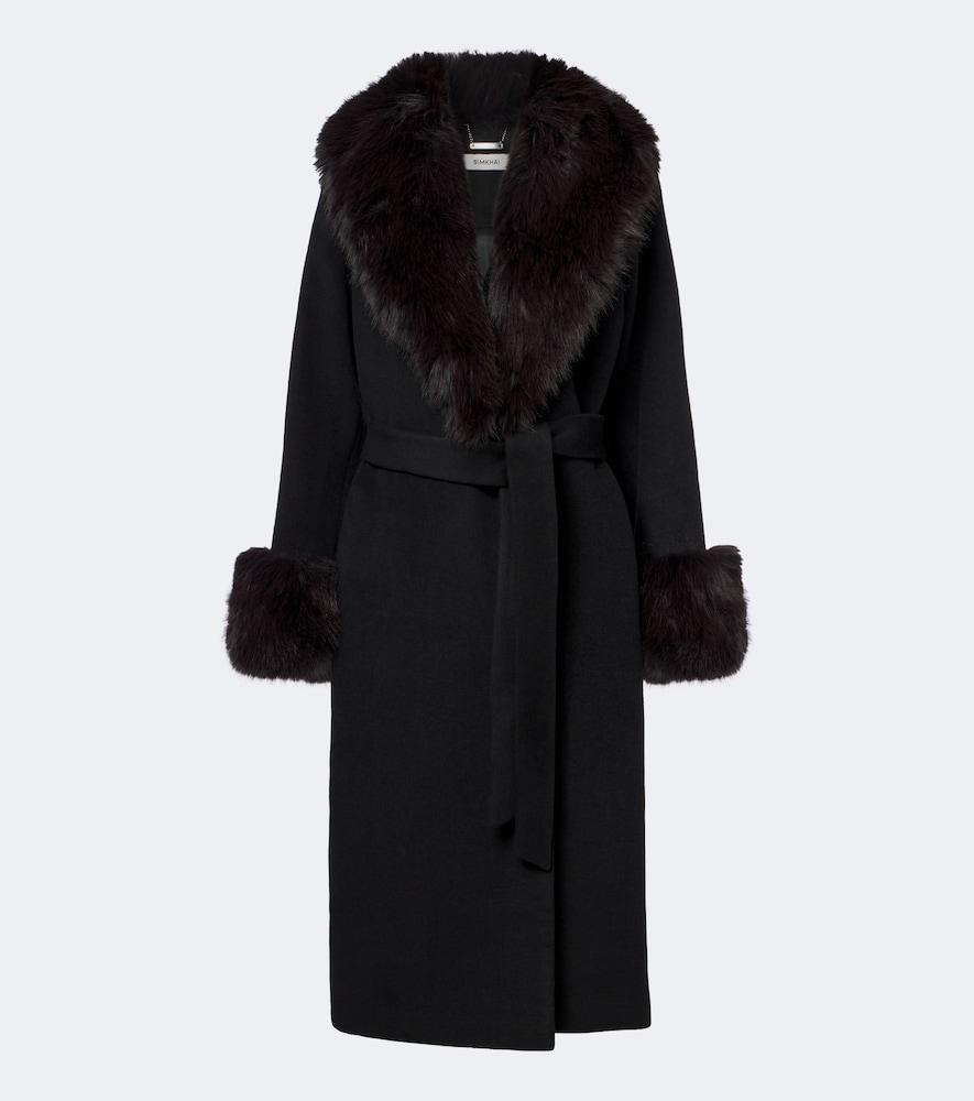 simkhai kinsley wool-blend wrap coat