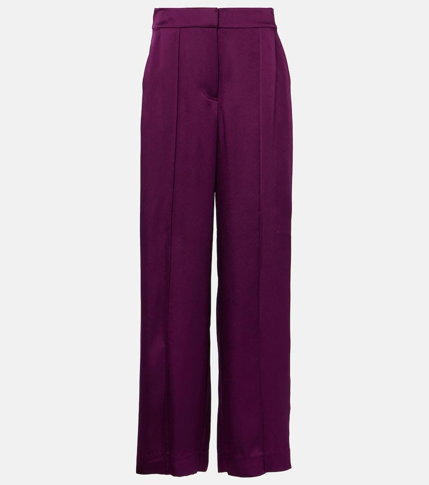 simkhai kira satin wide-leg pants