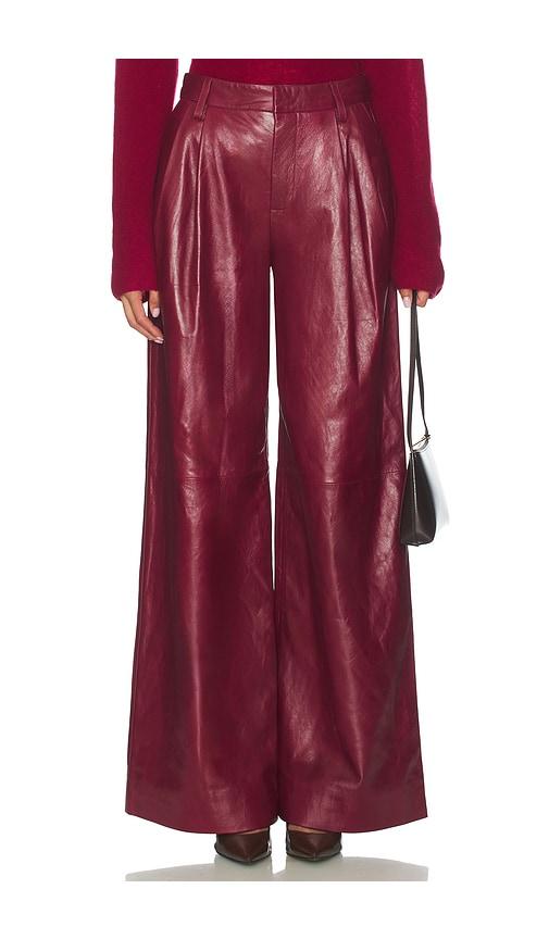 simkhai kobie pant in burgundy. - size 0 (also in 2)